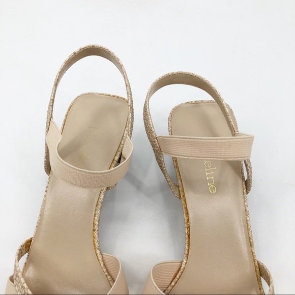 Madeline Women's Scrabble Sandal Block Heels Strappy Open Toe Cream Size 6.5M - Picture 5 of 12